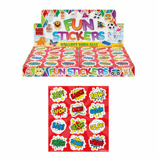 Autocollants Fun : Pr&eacute;sentoir Comic Signs (120 pcs.)