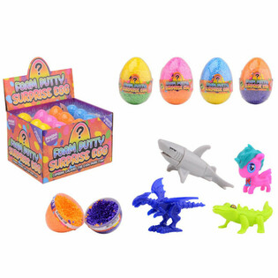OEUF SURPRISE FOAM PUTTY - AVEC JOUET SURPRISE EN PRÉSENTOIR (24 pcs)
