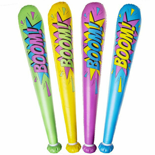 Grande Batte Gonflable 'Boom !' - 85cm - Couleurs Mixtes (12 pcs)