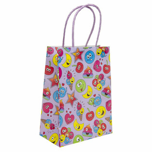 Sachets Cadeaux en Papier Smiley - 16x9x22 cm (12 pi&egrave;ces)