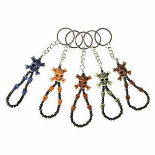 Porte-clés avec Pendentif Tête de Mort (48 pièces)