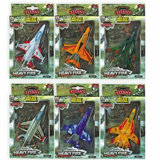 Avions F16 en m&eacute;tal moul&eacute; sous pression (6 pcs)