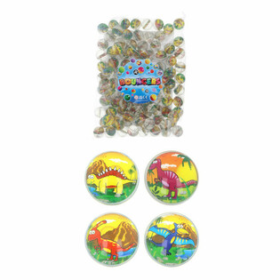 Mix Balles Rebondissantes Dinosaures &Oslash;3.3cm (100 pi&egrave;ces)