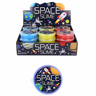 SLIME ESPACE / GALAXIE EN PR&Eacute;SENTOIR (24 pcs)