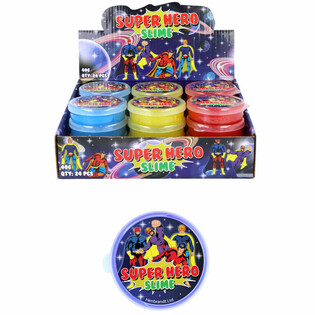SLIME SUPER-H&Eacute;ROS EN PR&Eacute;SENTOIR (24 pcs)