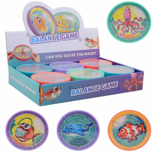Grand Jeu de Labyrinthe Rond Animaux Marins (24 pièces)