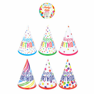 Chapeaux de F&ecirc;te Mix 'Happy Birthday' (120 pcs)