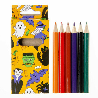 Set de 6 crayons de couleur Halloween (24 pi&egrave;ces)