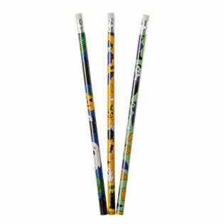 Crayons d'Halloween avec Gomme (12 pi&egrave;ces)