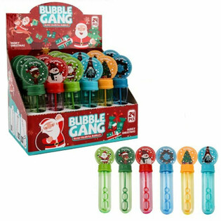 PR&Eacute;SENTOIR DE B&Acirc;TONS DE BULLES DE NO&Euml;L (24 pcs)