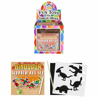 Présentoir de Dinosaures à Gratter Magiques Écoresponsables (108 pcs)