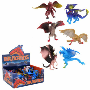 M&eacute;lange de Figurines Dragons en Pr&eacute;sentoir (36 pcs)