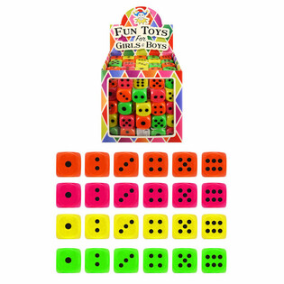 D&eacute;s de 2,5 cm en pr&eacute;sentoir - Couleurs assorties (125 pi&egrave;ces)