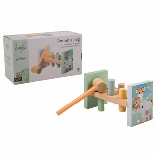 JOUECO - Banc &agrave; marteler en bois Animaux Sauvages - Pour enfants d&egrave;s 12 mois (1 pce)