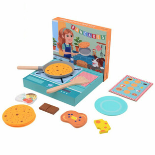 JOUECO - Set de cr&ecirc;pes en bois - Convient aux enfants &agrave; partir de 3 ans (1 pc)