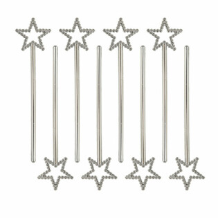 Baguette magique avec &eacute;toile, 17 cm (1 pack de 8 pi&egrave;ces)