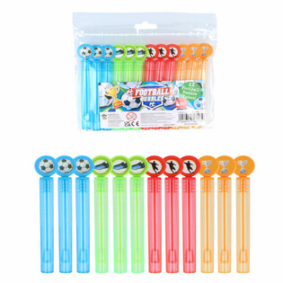 B&acirc;tons de Bulles de Savon Joueurs de Foot Color&eacute;s
