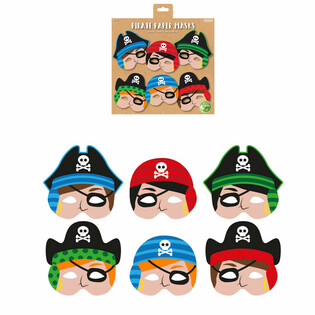 Masques de Pirate en Papier &Eacute;COLOGIQUES - 12 Pi&egrave;ces Assorties