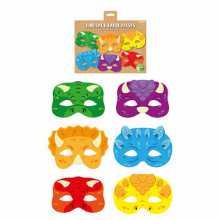 Masques de Dinosaure en Papier &Eacute;CO (12 pi&egrave;ces)