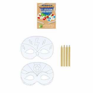 Masques de Super-H&eacute;ros &Eacute;cologiques &agrave; colorier (12 pi&egrave;ces)