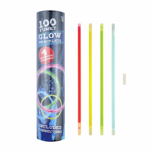 Bracelets Lumineux Glow Stick - Tube de 100 Pi&egrave;ces