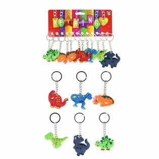 Porte-cl&eacute;s Dinosaures (12 pi&egrave;ces)
