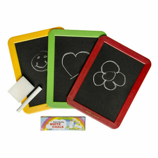 Tableaux Noirs avec &Eacute;ponge et Craies - Couleurs Mixte (12 pcs)