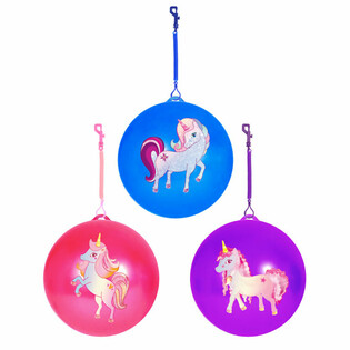 UNICORN / Balle Licorne avec Cordon / Bungee Ball &Oslash;23 cm (24 pcs)