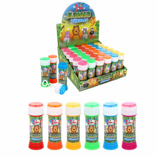 Bulles de Savon Animaux de la Jungle 50ml en Pr&eacute;sentoir (36 pcs)