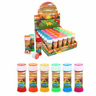 Bulles de Savon Dinosaure 50ml avec Jeu de Patience - Pr&eacute;sentoir 36 Pi&egrave;ces