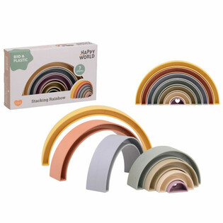 HAPPY WORLD - BIO PLASTIQUE - ARC-EN-CIEL À EMPILER (1 pc)
