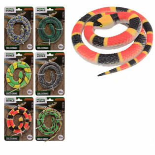 Serpent Animal World sur Carte (60 cm) - Présentoir 24 pièces
