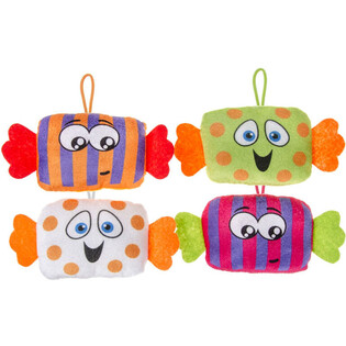 BONBONS EN PELUCHE - 23 cm - COULEURS MIXTES (24 pi&egrave;ces)