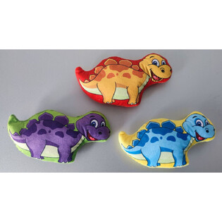 DINOSAURE EN PELUCHE - COULEURS ASSORTIES (24 pcs)