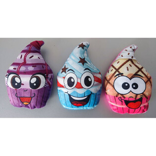 CUPCAKE EN PELUCHE - COULEURS MIXTES (24 pcs)