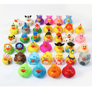MIX CANARDS DE BAIN DESIGN - Dim 5x5.5x6 Cm (38 pcs)