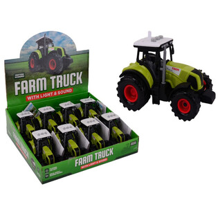 TRACTEUR DE FERME AVEC LUMI&Egrave;RE ET SON - EN PR&Eacute;SENTOIR (8 pcs)