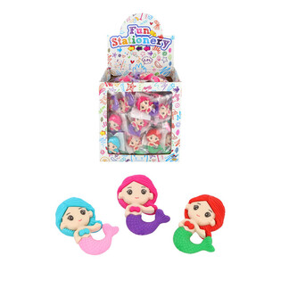 Gommes SIR&Egrave;NE en Pr&eacute;sentoir (108 pcs)
