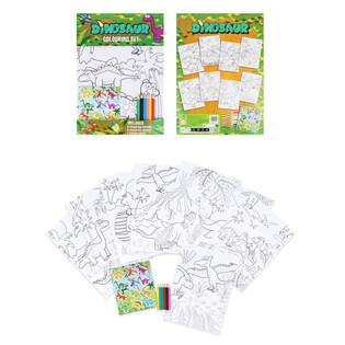 GRAND KIT DE COLORIAGE - MOD&Egrave;LE : DINOSAURE - Dim 22x30x1 CM (12 pcs)