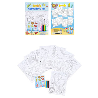 GRAND SET DE COLORIAGE - MOD&Egrave;LE : SEA LIFE - Dim 22x30x1 CM (12 pcs)