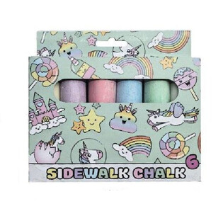 6 Craies de Trottoir Géantes - Modèle : Licorne (12 pcs)