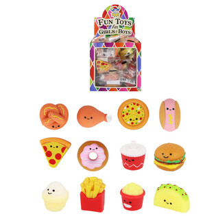 POCKET SURPRISE SQUISHY - FIGURINES FAST FOOD - EN PR&Eacute;SENTOIR (60 pcs)