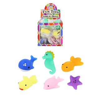 Squishy Animaux Marins pour P&ecirc;che aux Canards - En Pr&eacute;sentoir (96 pcs)