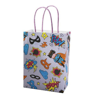 Sacs Cadeaux en Papier Super-H&eacute;ros - 16x9x22 cm (12 pcs)