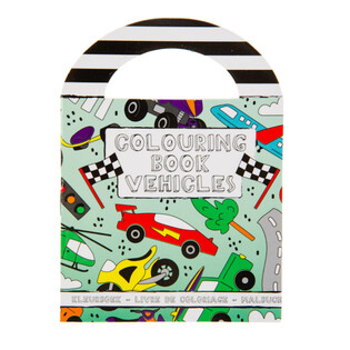 Petits Cahiers de Coloriage V&eacute;hicules avec Autocollants (48 pcs)