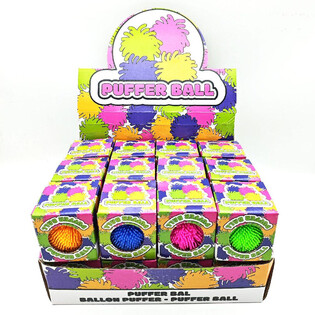 Balle Puffer en Boîte Cadeau - 6cm - En Boîte et Présentoir (24 pcs)