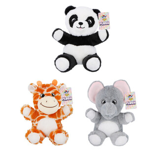PELUCHES ANIMAUX DE LA JUNGLE - 19CM - MIX MOD&Egrave;LES (12 pcs.)