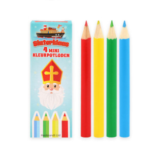 Crayons de couleur Sinterklaas (Saint-Nicolas) 4 pi&egrave;ces en pr&eacute;sentoir (120 pcs)