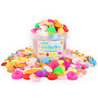 M&eacute;lange de Figurines Squishy en Seau (100 pi&egrave;ces)
