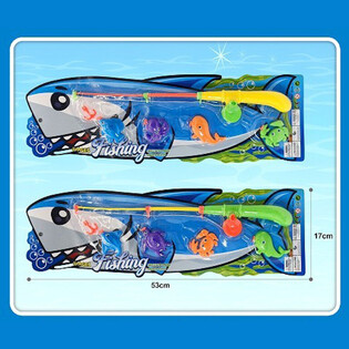 JEU DE P&Ecirc;CHE MAGN&Eacute;TIQUE SUR CARTE - 16x53x3,5 cm (12 pcs)